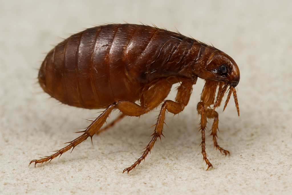 איך נראה פרעוש, איך לזהות פרעוש חרק קטן קופץ עוקץ פשפשים